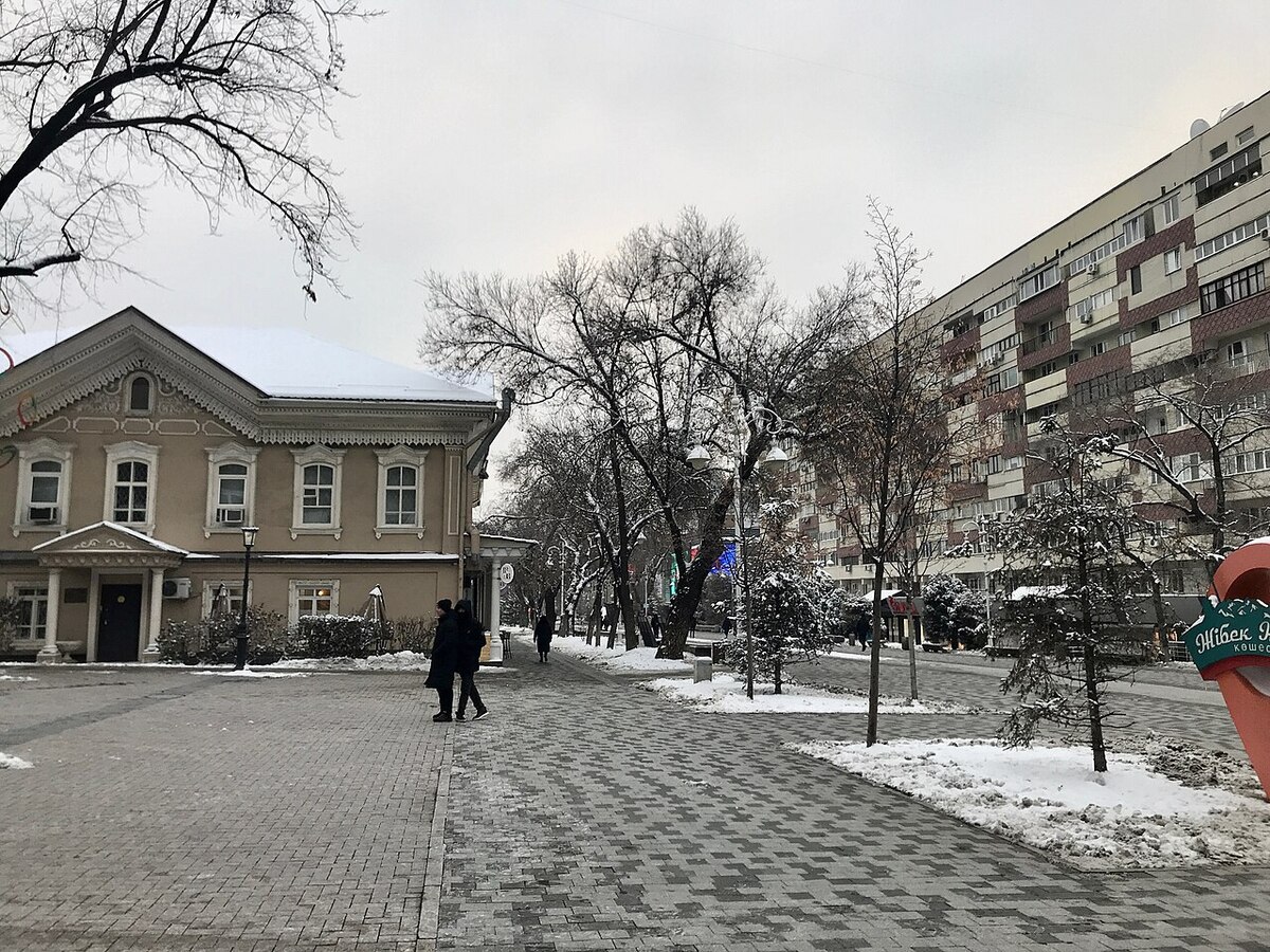 The Zhibek Zholy pedestrian street, Almaty's Arbat, in the city centre