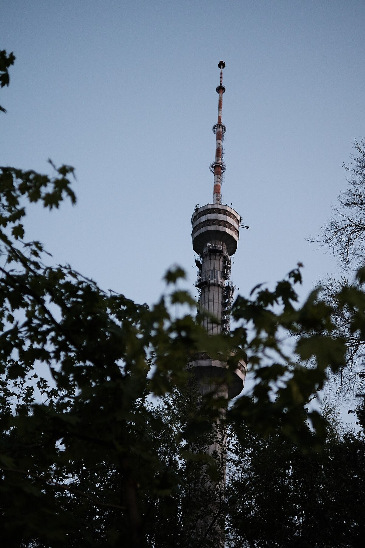 The Almaty TV Tower on Kok Tobe hill, closed to the public and one of the tallest free-standing steel towers in the world
