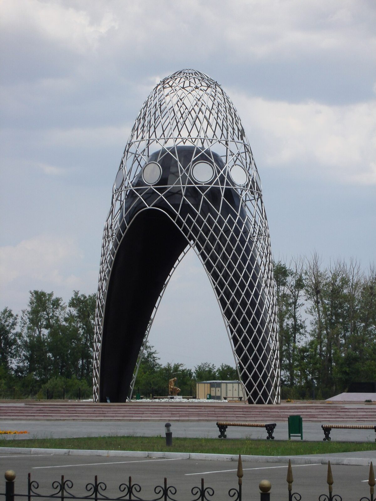 The Arch of Sorrow at the ALZHIR Memorial Museum near Astana, a memorial to women imprisoned in Stalin-era camps
