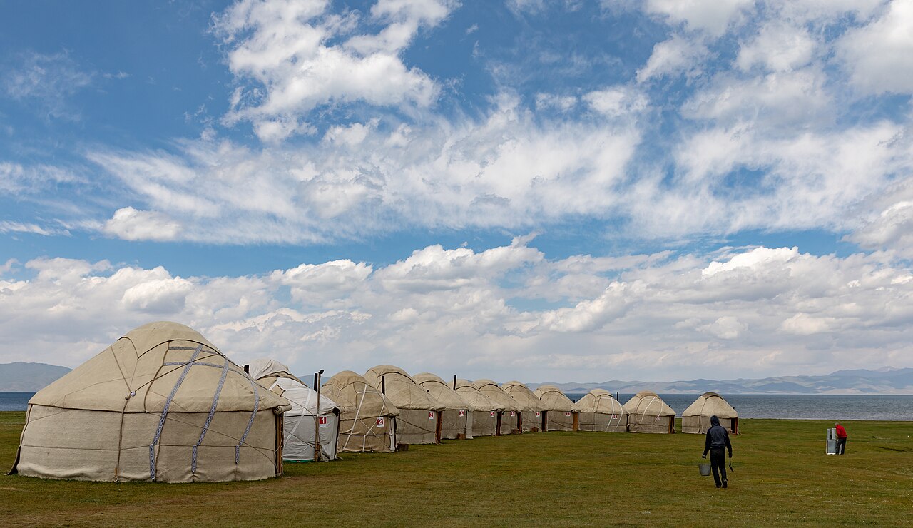 Yurts at Song-Kol in Kyrgyzstan, week two of a five-stans Central Asia itinerary